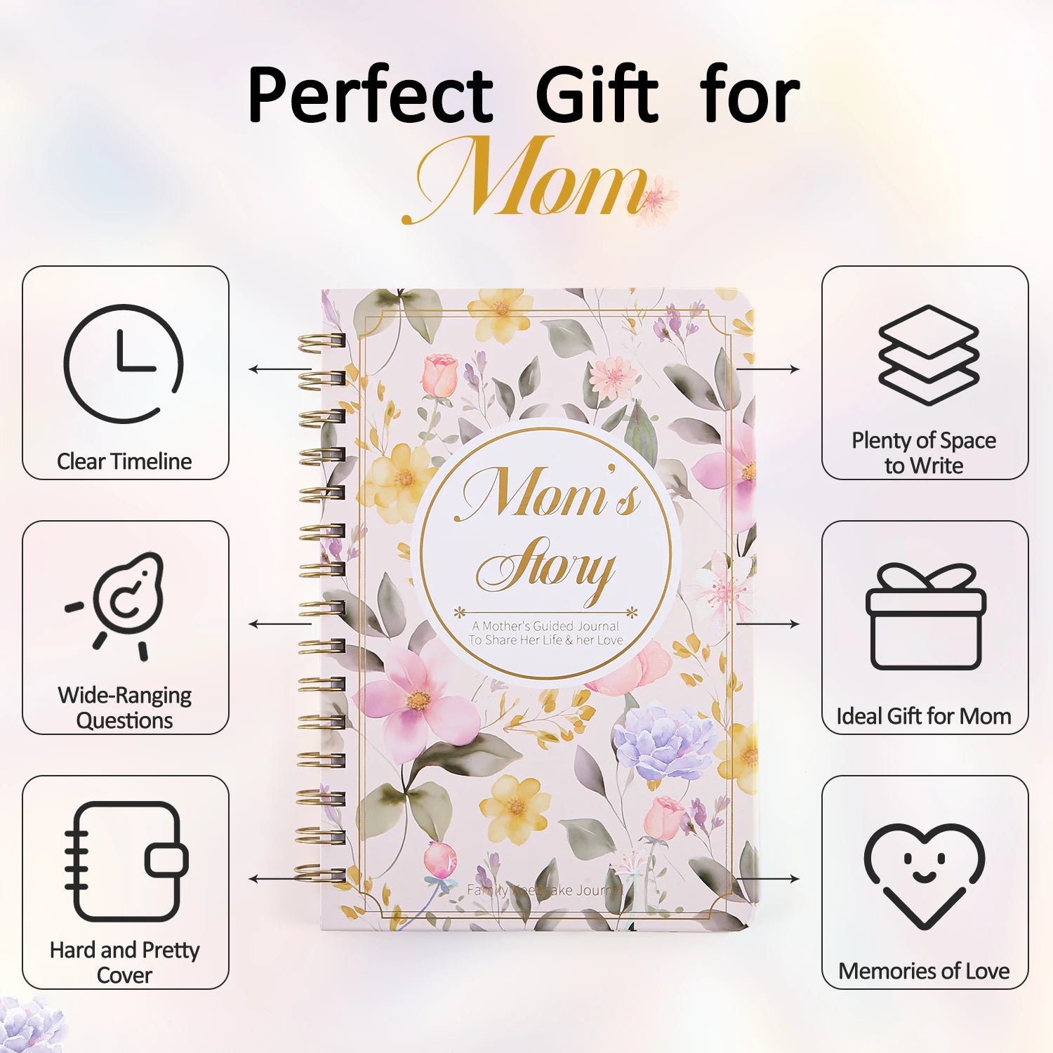 Mom, I Want Hear Your Life Story: A Mother's Guided Journal and Memory Keepsake Book to Share Her Life & Her Love for Mother